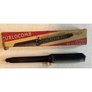 Vintage CURLOCOMB Rollocurl Corp U.S.A. Specialty Hair Curl Comb W/Box (No Hook)